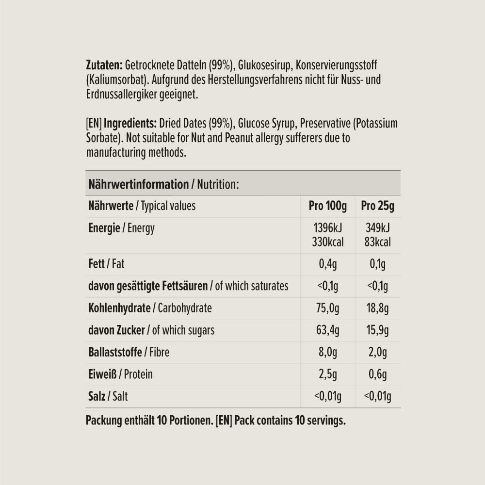 Sušené datle bez pecek, 250 g dehydratovaných produktů Naty Shop
