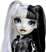 Girls Night Rainbow High Shadow High - Heather Grayson - 28cm módní panenka v odstínech šedých, černobílých vlasů a oblečení s doplňky a hřebenem - Pro sběratele a děti od 6 let