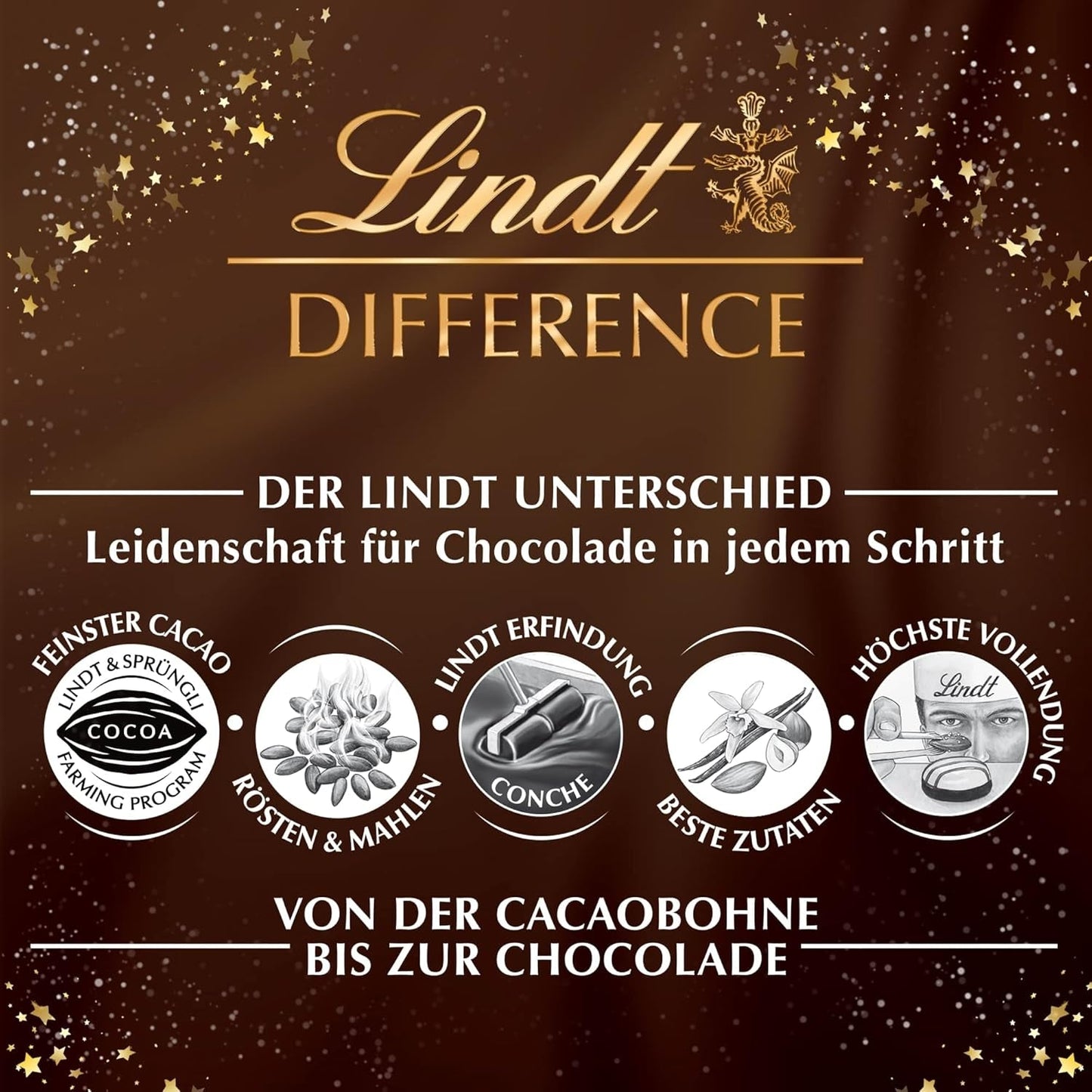 Vánoční mandlová čokoládová tyčinka Lindt | 100 g | Mandle v ořechovém krému zalité tou nejjemnější mléčnou čokoládou | Vánoční čokoládový dárek