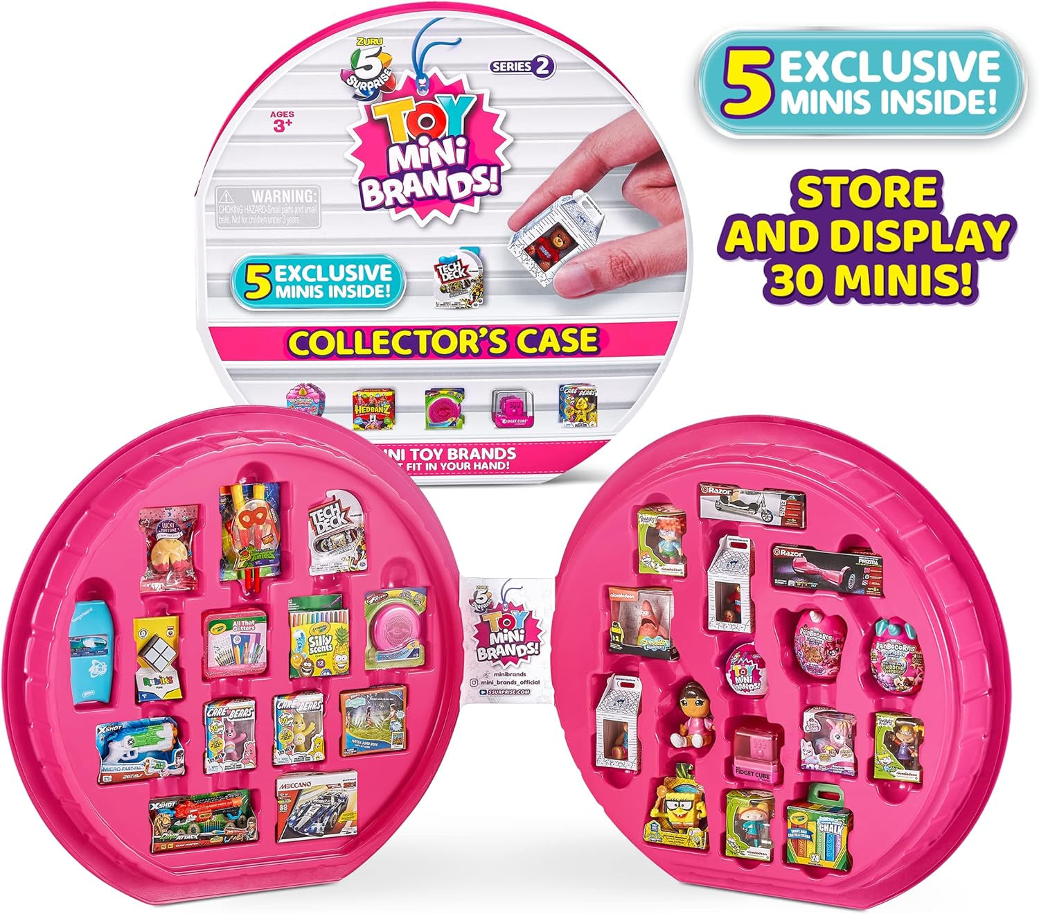 5 skládacích hraček s překvapením Mini Brands Series 2 Collection Folder a 3 kapsle Surprise od ZURU Akční figurky Naty Shop