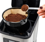 Kávovar Clatronic® s časovačem, 1,5 litrová karafa na 12-14 šálků kávy, 24h LCD časovač, funkce udržování teploty, proti odkapávání, vyjímatelný filtr, displej a kontrolky, 900W - KA 3642