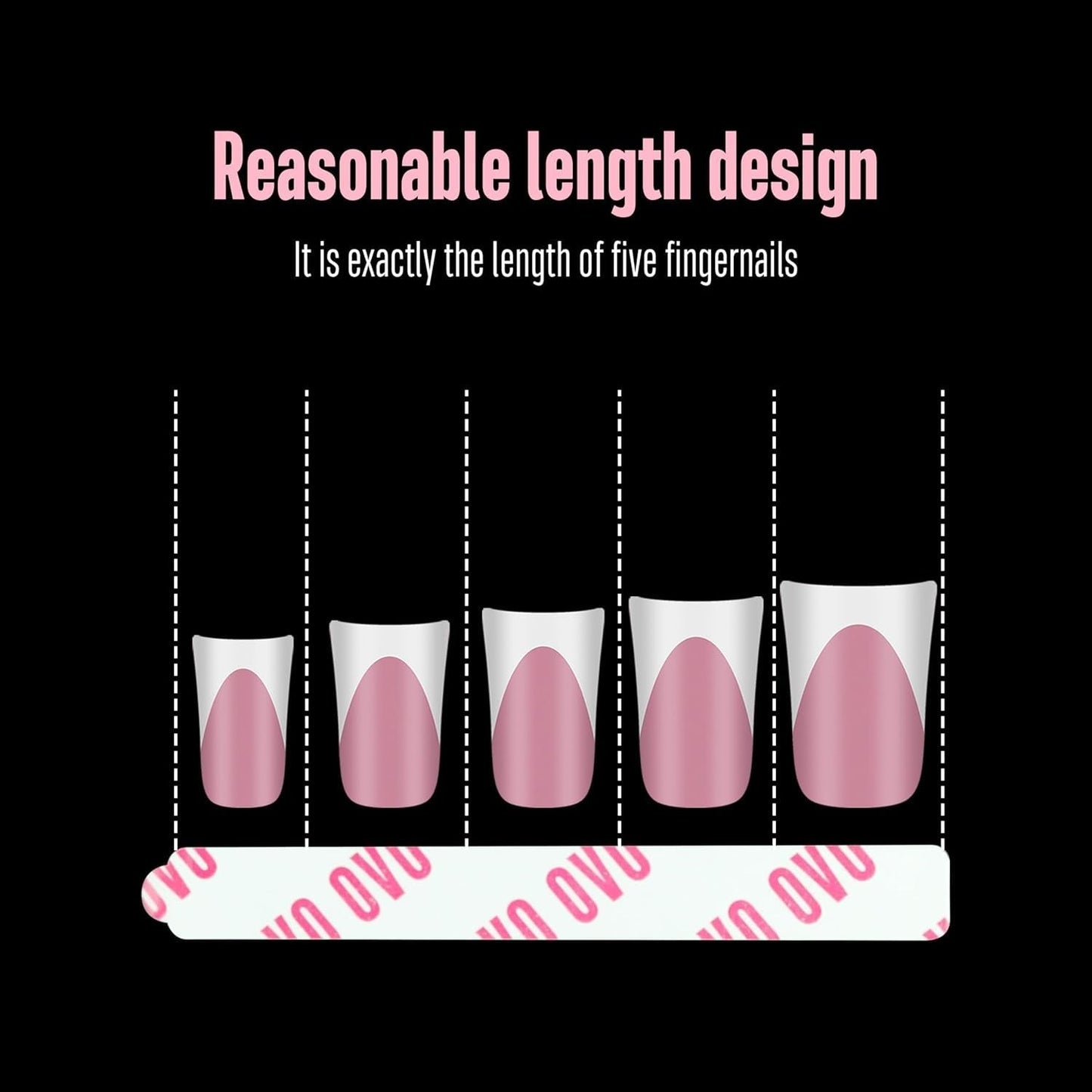 NOVO OVO 360 ks Snadné odtržení Přitisknout na displej na nehty Lepicí list Průhledný oboustranný Nail Art Příloha/balení/skladování/cvičení/příslušenství, 30ks x 12 listů