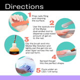 Mylee Magic Extender Gel Tool Mit Zwei Enden – 2v1 Pinsel & Spachtel Für UV/LED Nagelkunst, Nagelspitzen & Für Extensions