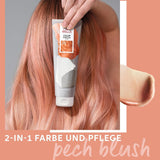 Wella Professionals Color Fresh Mask Peach Blush - vlasová kúra pro revitalizaci a změnu barvy vlasů - výživný odstín s avokádovým olejem - pro blond a zesvětlené vlasy - 150 ml Naty Shop Hair Mask