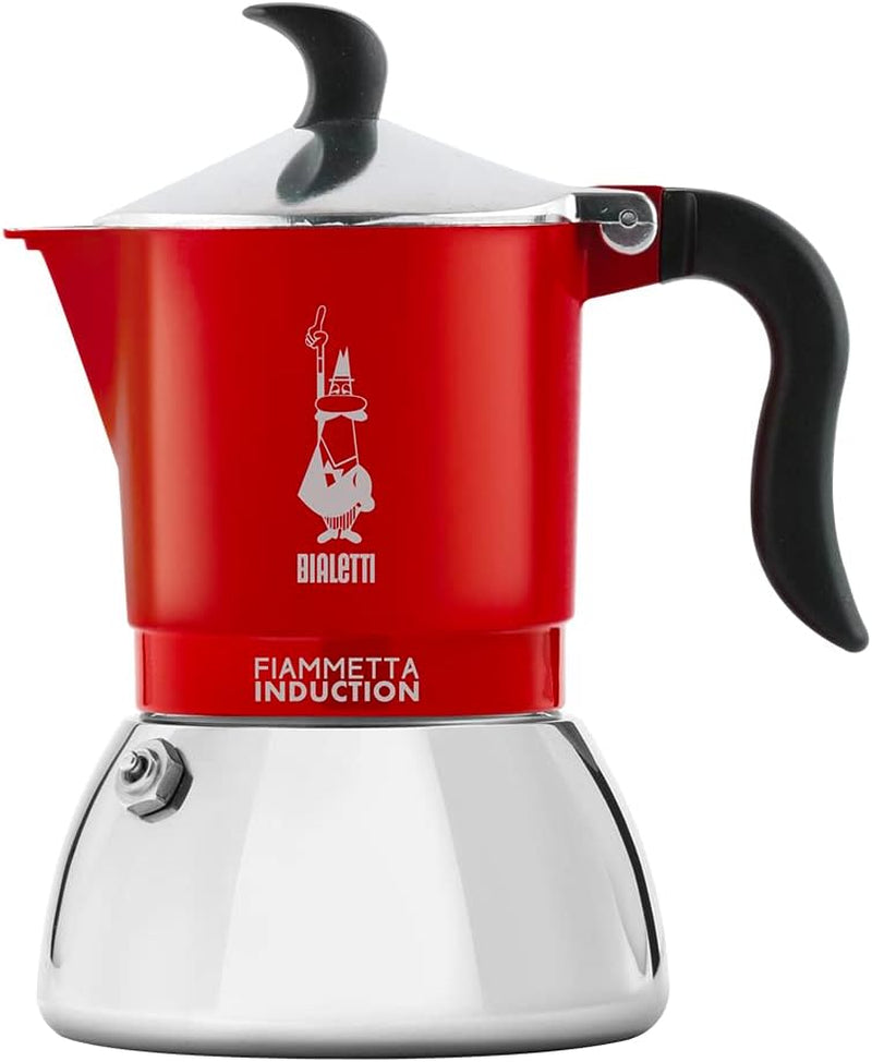 Indukční kávovar Bialetti Fiammetta, 2 šálky (100 ml), vhodný pro všechny typy varných desek, elegantní design, černá