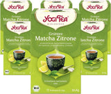 Yogi Tea - zelený čaj Matcha s citronem, BIO bylinný ajurvédský zelený čaj, směs zeleného čaje, Matcha, citronová tráva a limetka, Yogi čaj 6 balení, 6x17 čajových sáčků (celkem 102 čajových sáčků)