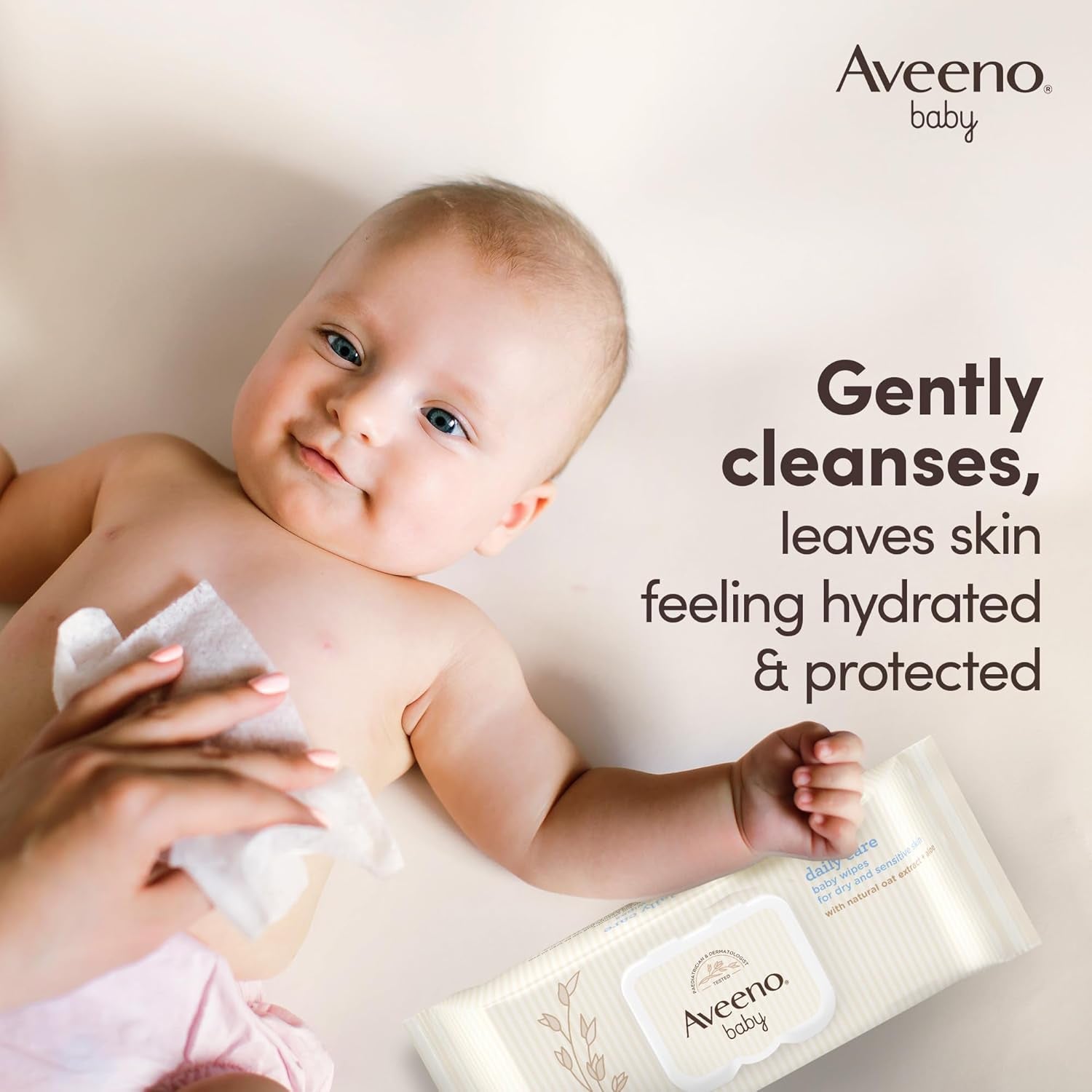 Vlhčené ubrousky pro každodenní péči, jemně a účinně čistí citlivou pokožku, Baby Essentials, bílé, 12 kusů (celkem 864 ubrousků)