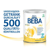 BEBA Junior 1+ mléčný nápoj od 1 roku, S HMO, Obsah bílkovin odpovídající věku, Pouze laktóza, Bez palmového oleje, Bez rybího tuku, Výživa pro batolata, Sušené dětské mléko, Balení 3 ks (3 x 800 g)