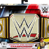 Mattel Mattel WWE Championship Belt, nesporný WWE Universal Championship Role Play A Kostým, Přibl. 100 cm dlouhý pásek z umělé kůže s jedinečným střihem, HYJ35 Akční figurky Naty Shop