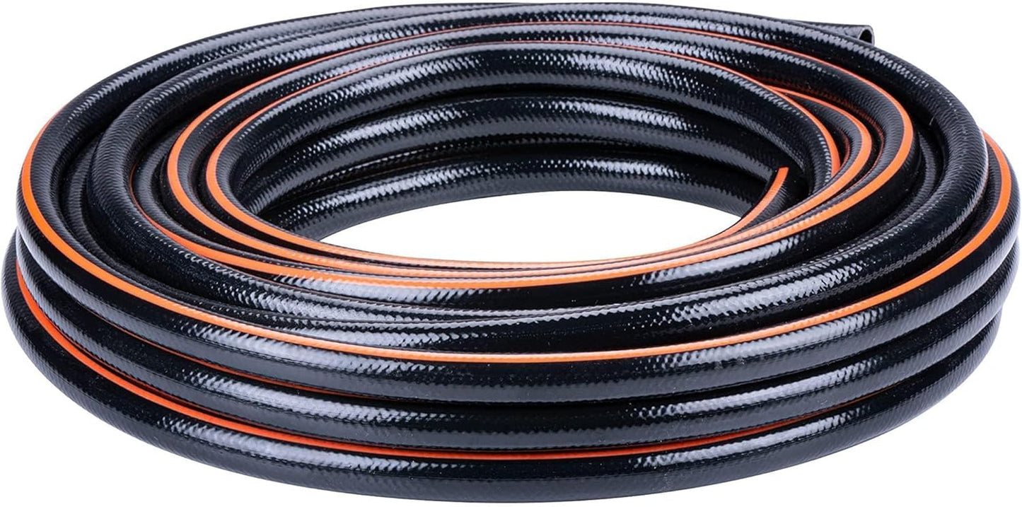 Zahradní hadice BLACK+DECKER 15 metrů - Ø13MM - Odolné PVC - Zalévání zahrady, mytí auta, napouštění bazénu - Kompatibilní s jakoukoli standardní baterií - Černá/Oranžová