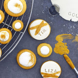 Günthart Backdecor Gold Powder – jedlé třpytky, potravinářské barvivo v prášku, třpytky na nápoje – malé třpytky se zlatým prachem pro nadšence do pečení, 1 balení (1 x 7 g)