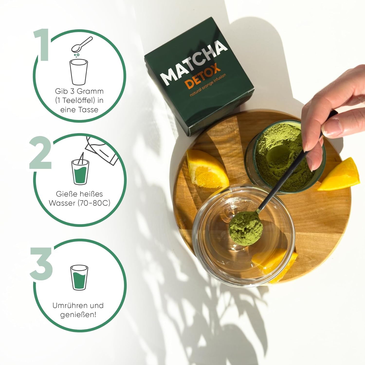 WOW TEA Matcha prášek - jemný prášek z Japonska se svěží chutí - ideální pro Matcha čaj, latté nebo smoothie - bez přísad (detox)