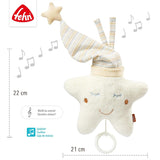 Fehn music box baby sleep aid star - hrací skříňka s odnímatelným hudebním mechanismem pro zavěšení - písnička "Weißt du wieviel Sternlein stehen" - hračka pro miminka a děti od 0+ měsíců Hračky Bebe Naty Shop