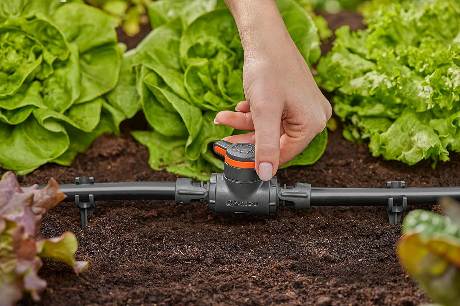 Gardena Micro-Drip-System regulační a uzavírací ventil 13 mm (1/2 palce): Jednoduché uzavírání trubek a plynulá regulace průtoku vody, příslušenství pro pokládku odkapávacích trubek (13207-20)