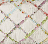 Přikrývka Laura Ashley Home Rüschen Garden Collection, 100% bavlna, ultra měkká, pro všechna roční období, oboustranná, elegantní, manželská postel, krémová barva (197783) Přikrývky a přikrývky Naty Shop