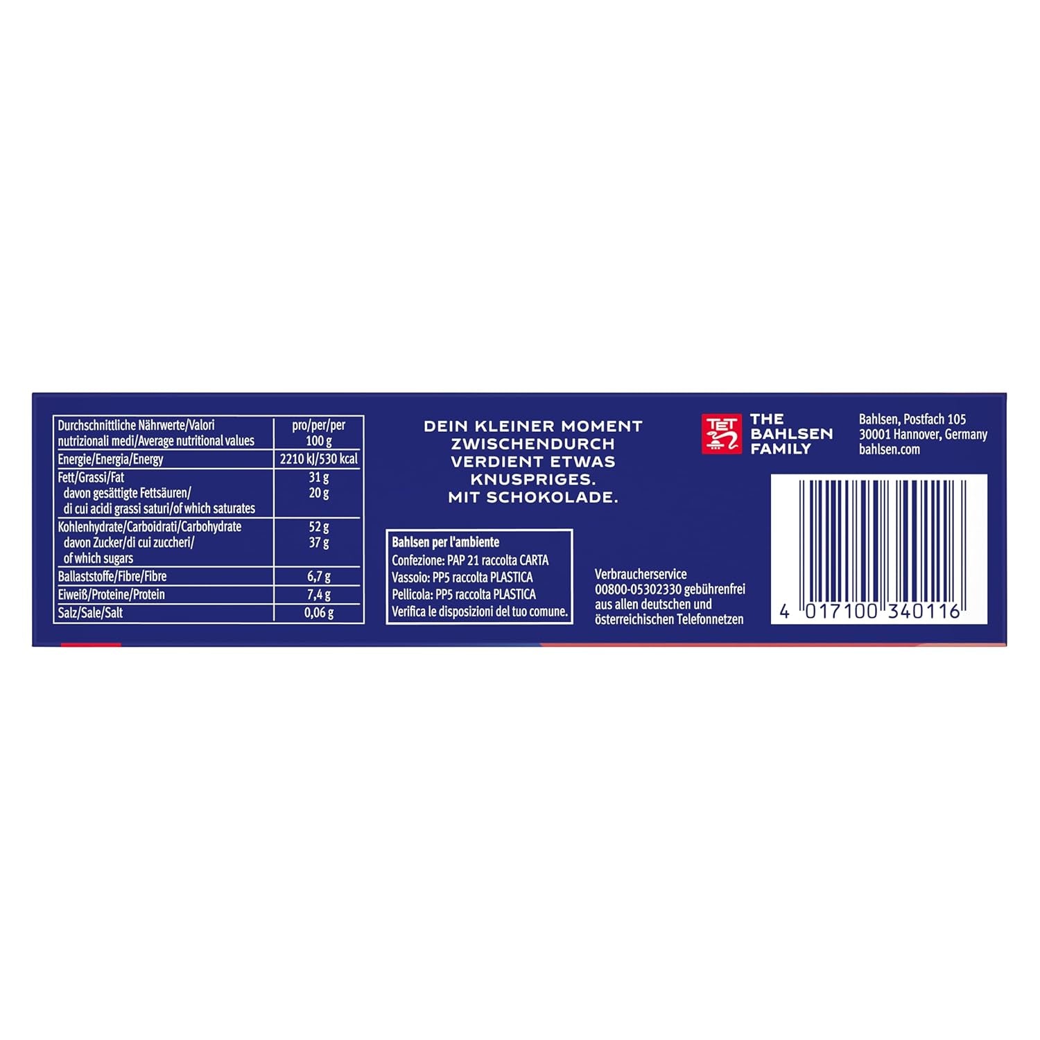 BAHLSEN Edelherb čokoládové oplatky - Edelherb čokoládové oplatky (1 x 97 g)