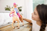 Panenka Barbie a hračka koně, jezdecké doplňky, obsahuje 1 panenku a 1 koně, vhodné jako dárek pro děti od 3 let, FXH13