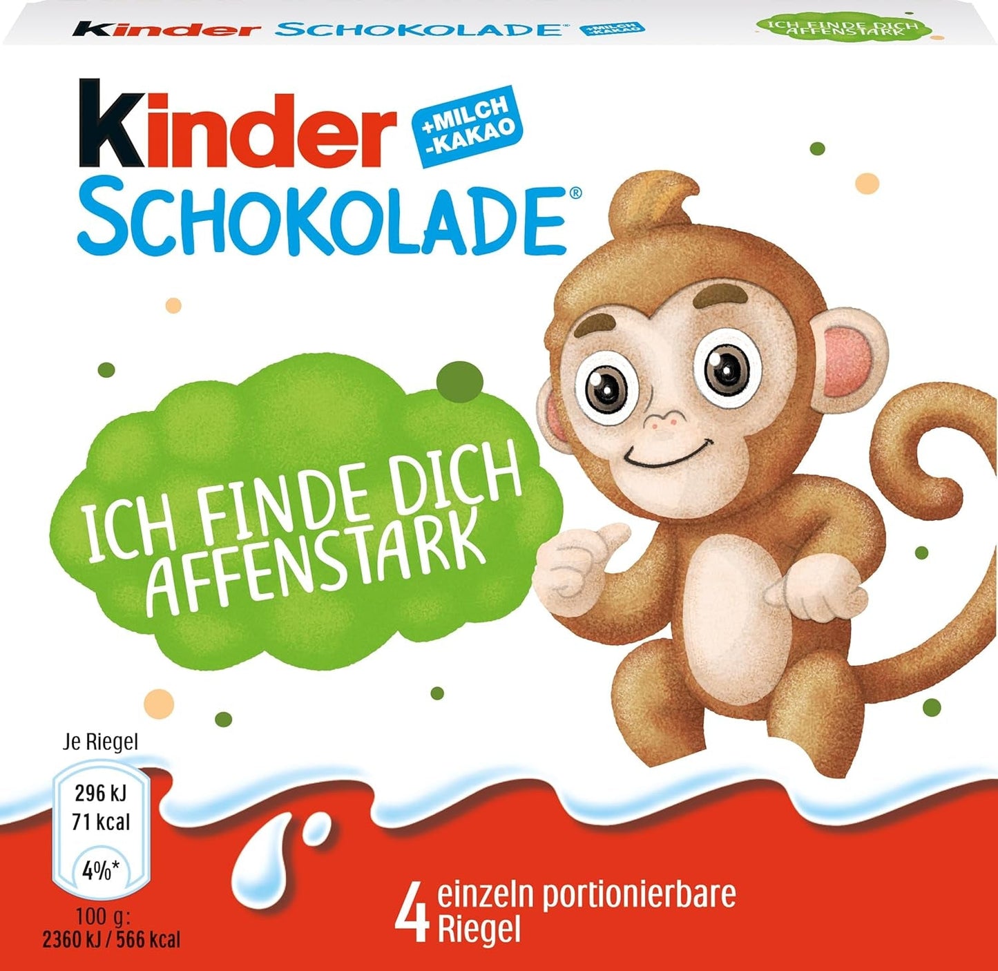 Kinder čokoláda (20 x 50 g) – valentýnský dárek pro něj a pro ni, karnevalové a masopustní sladkosti – plněné mléčné čokoládové tyčinky – 20 balení po 4 samostatných tyčinkách
