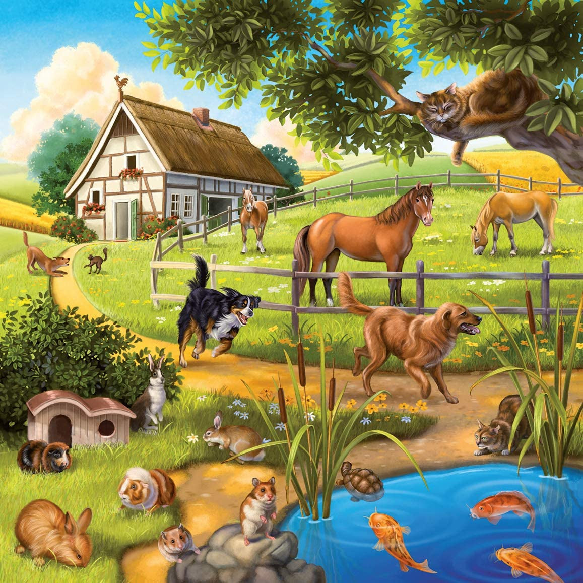 Puzzle Ravensburger pro děti - 09265 Les/Zoo/Pets - puzzle pro děti od 5 let, s 3X49 dílky Puzzle Naty Shop