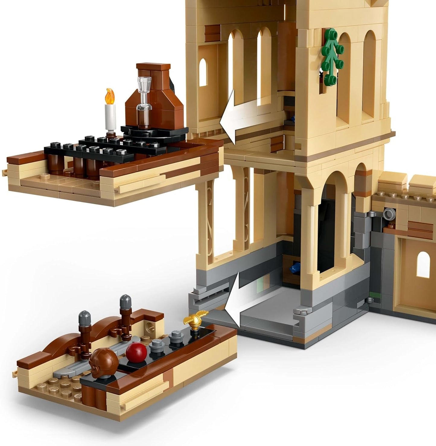 Bradavický hrad LEGO Harry Potter: Dobrodružná sada lekcí létání se 6 sběratelskými minifigurkami včetně Draca Malfoye a profesorky McGonagallové Hrací sada pro chlapce a dívky 9 let 76447 Stavebnice Besuche den LEGO-Store