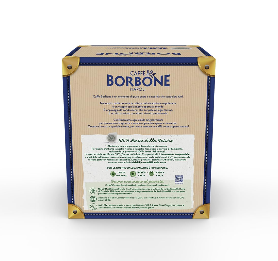 Caffè Borbone Kompostierbare Kaffeepads, Gold-Kaffeemischung - 100 pads - kompatibilní s ESE System Papier pads 44 mm