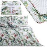Ameliahome Přehoz přes postel Přehoz na postel 260X280 Cm Oboustranný Snadná údržba Vzor prošívané rostliny Vzor ptáků Vícebarevné Postele a přikrývky Ledňáček Besuche den AmeliaHome-Store