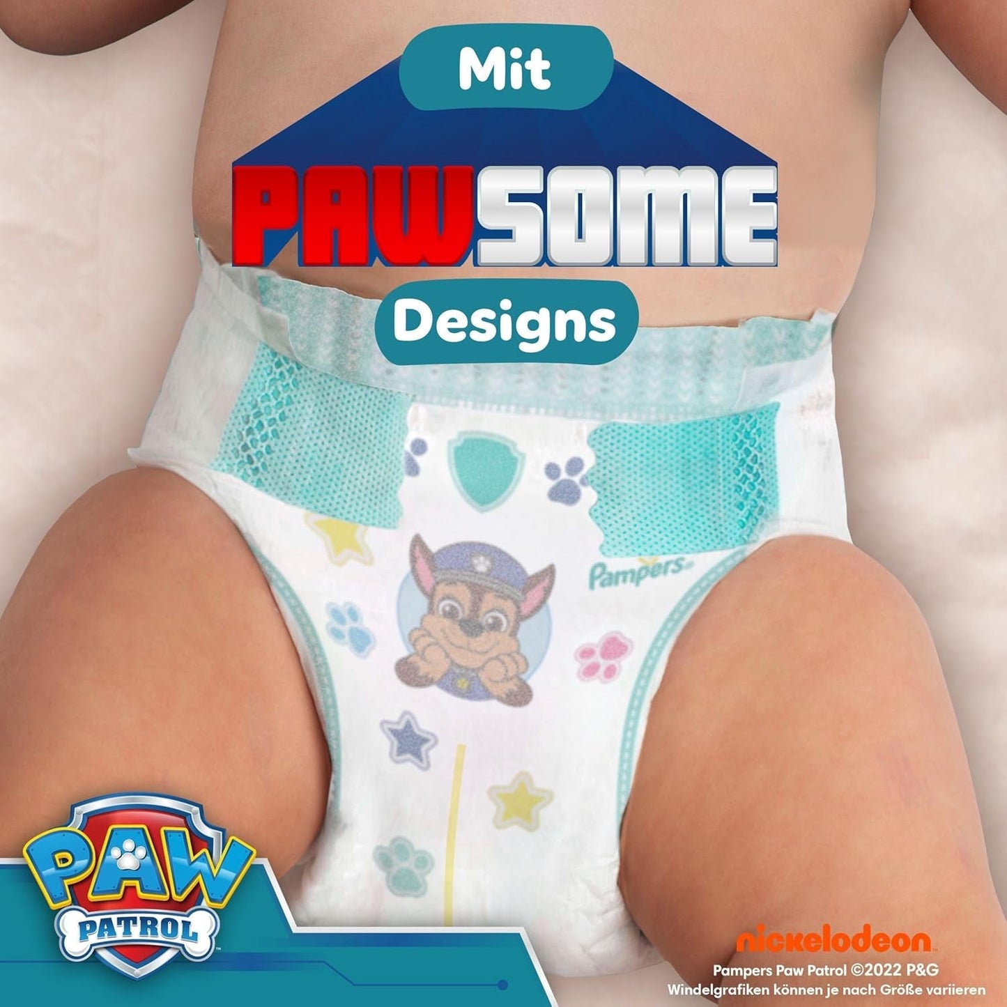 Plenky Pampers Baby-Dry Puppy Patrol Edition, velikost 6, 164 plen, 13 kg - 18 kg, až 100% ochrana proti vytečení a celonoční pohodlí