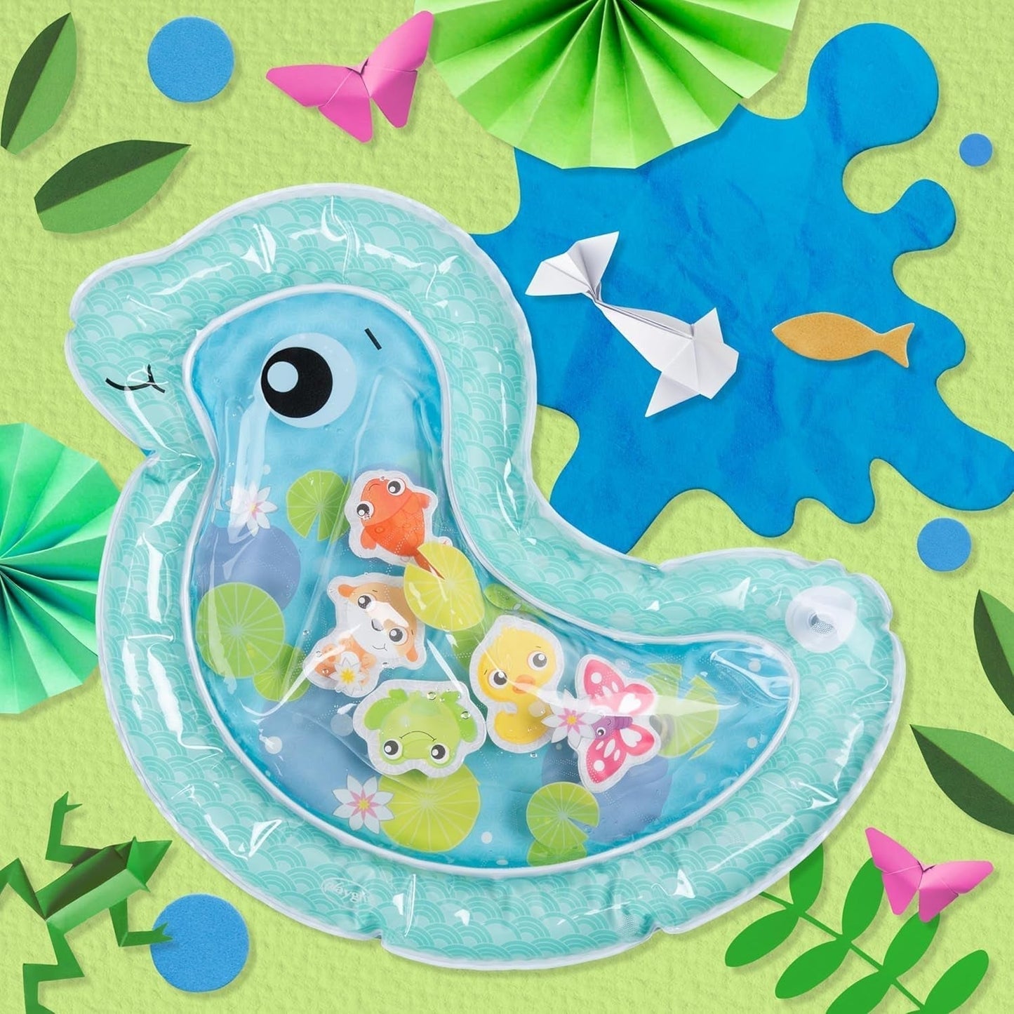 Playgro vodní podložka baby, nafukovací vodní hrací podložka baby toy smyslová hračka pro 3 6 9 měsíců Toys Bebe Naty Shop