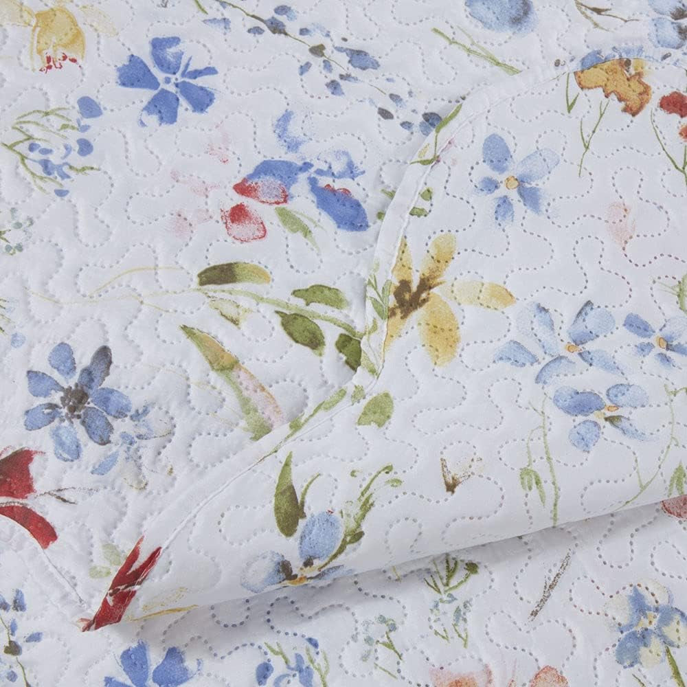 Emma Barclay Spring Meadow květinový prošívaný přehoz na postel Spring Meadow přehoz na dvojlůžko Multi, polyester Postele a přikrývky Emma Barclay
