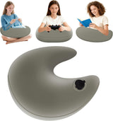 Polštář na čtení a herní polštář, přenosný nafukovací polštář na čtení s úložným vakem, ergonomický háčkovaný polštář na čtení, hraní, háčkování a práci