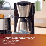 Espresso kávovar PHILIPS Café Gaia s filtrem – nerezová termoska, systém proti odkapávání, intenzivní aroma, automatické vypnutí, 1300 ml, černá (HD7546/20)
