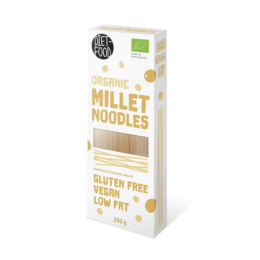 DIETNÍ JÍDLO Bio Buchweizen Soba Nudeln Lebensmittel Těstoviny Veganské Bezlepkové Lactosefrei Sojafrei Nudeln pro vegetariány a vegany 250 gramů