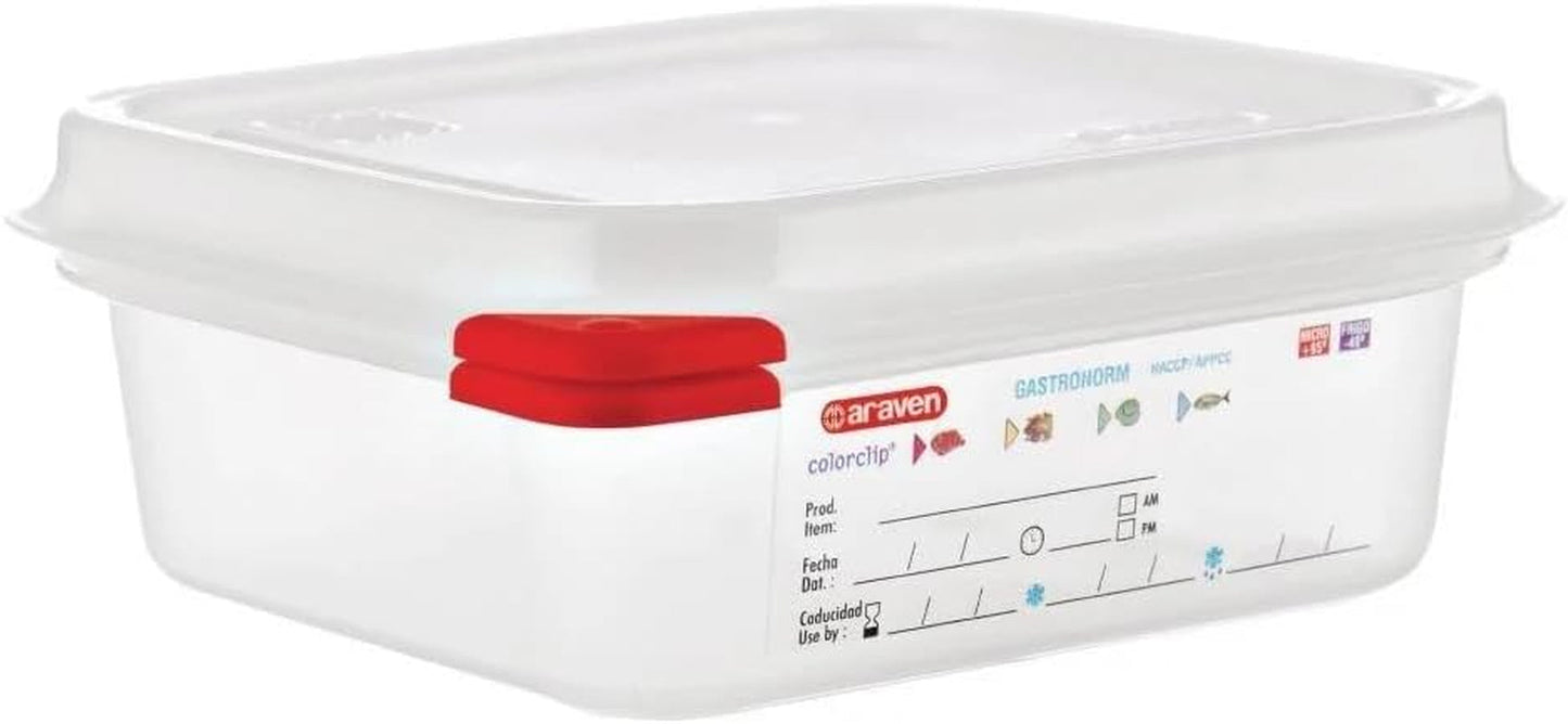 03350 PP Dóza na potraviny GN s víkem, 1,1 l, 65 mm (4 kusy) Naty Shop boxy na potraviny 65 X 176 X 162 mm
