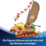 LEGO Ç€ Disney Moana 2: Moanin dobrodružný vor - Hrací člun s plachtami, odnímatelnou palubou, táborákem a 3 mini-panenkami včetně Lota a Moni - Dárek pro dívky od 6 let a fanoušky - 43270 Stavebnice Beuche den LEGO-Store