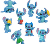 Stitch Disney's Lilo Sběratelská sada figurek přátel Sada 8 figurek 5 cm vysoké sběratelské figurky Hračka pro 3leté děti pouhým hraním Akční figurky Naty Shop Výchozí název