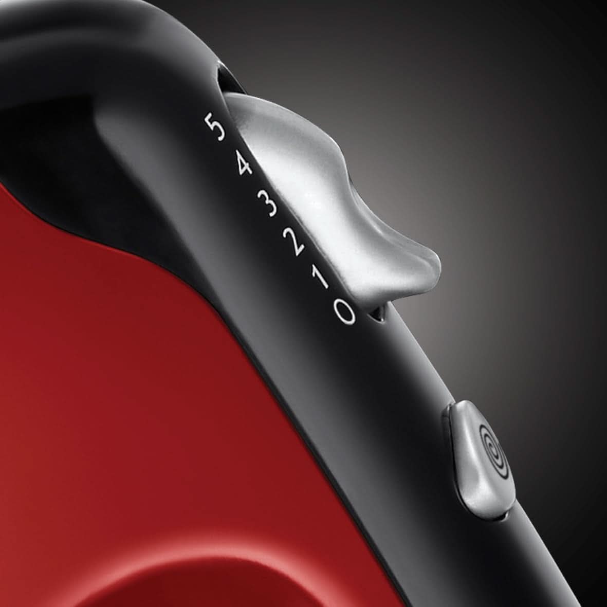 Ruční mixér Russell Hobbs [Handrührgerät] Desire Rot (5 Geschwindigkeitsstufen+Turbofunktion, 2 Spülmaschinengeeignete Rührbesen & Knethaken, Auswurftaste, Aufrechte Parkposition) Handrührer 24670-56 Kitchen Naty Shop