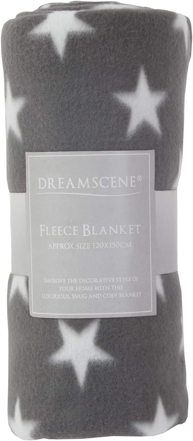 DREAMSCENE pohodlná přikrývka chlupatá deka fleecová deka - obýváková deka hřejivá zimní měkká, deka na pohovku, deka na pohovku, dětská přikrývka, obývák a přikrývka na plyš 120X150Cm, deka na pohovku šedá hvězdy Postele a přikrývky Besuche den DREAMSCENE-Store