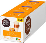 NESCAFÉ DOLCE GUSTO Krups KP3405 Genio S Plus Capsule Machine | Espresso Boost, tlak čerpadla 15 barů | Nádrž na vodu 0,8 l | 1500 Watt | Barva červená s Latte Macchiato