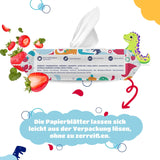 Kindii Fun Wet Toalet Paper - (10X60 kusů) Wet Toalet Paper - Heřmánek, Aloe Vera, Ph-neutrální, voděodolný, Osvěžuje intimní oblast - 600 kusů