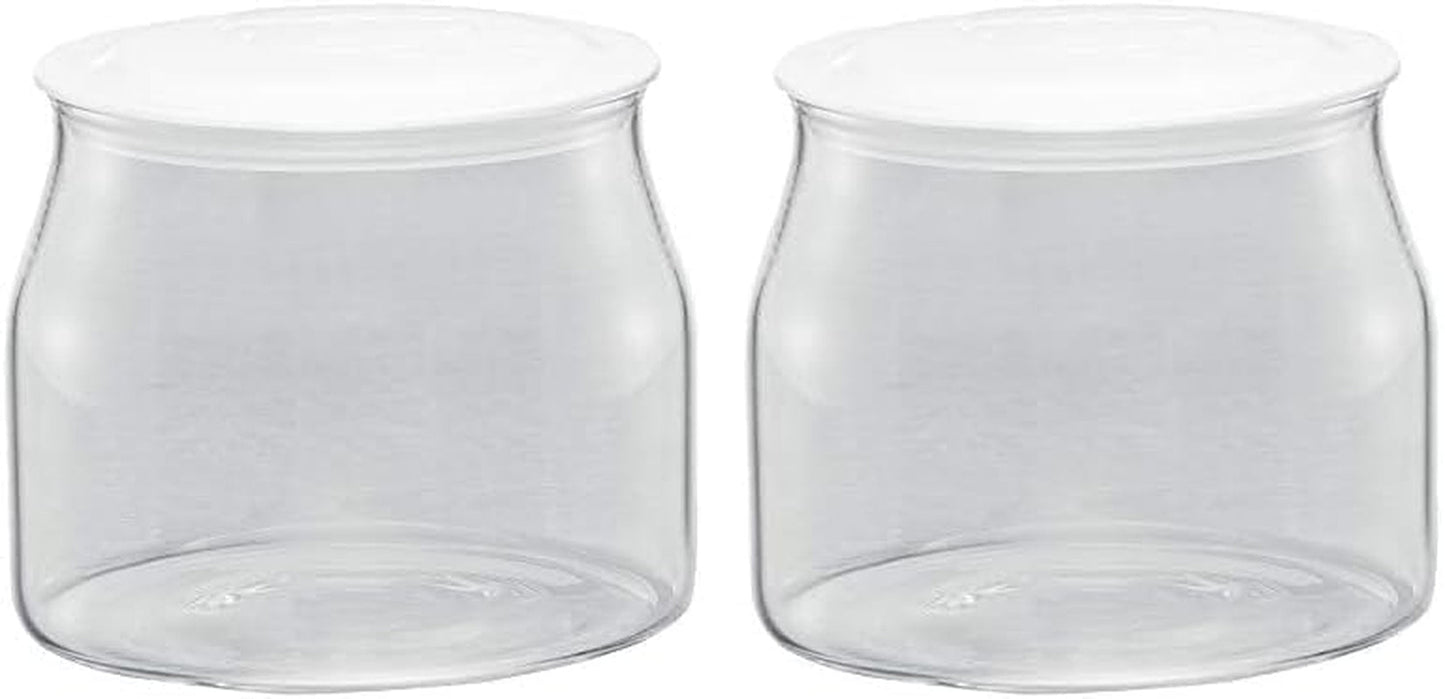 Rommelsbacher JG 1 náhradní dóza pro JG 80-1,2 l výrobník jogurtu a smetanového sýra s víkem (balení 2 ks) Naty Shop dózy na skladování potravin průhledné/bílé 1 kus (balení 2 ks)