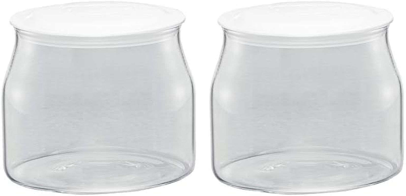 Rommelsbacher JG 1 náhradní dóza pro JG 80-1,2 l výrobník jogurtu a smetanového sýra s víkem (balení 2 ks) Naty Shop dózy na skladování potravin průhledné/bílé 1 kus (balení 2 ks)