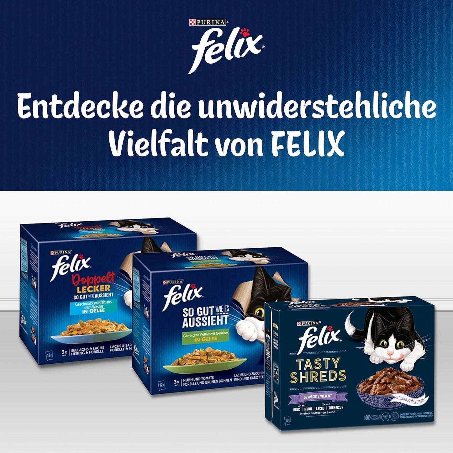 Felix Sensations Sauces Mokré krmivo pro kočky, různé rybí směsi, balení 6 ks (6 x 12 sáčků po 85 g)