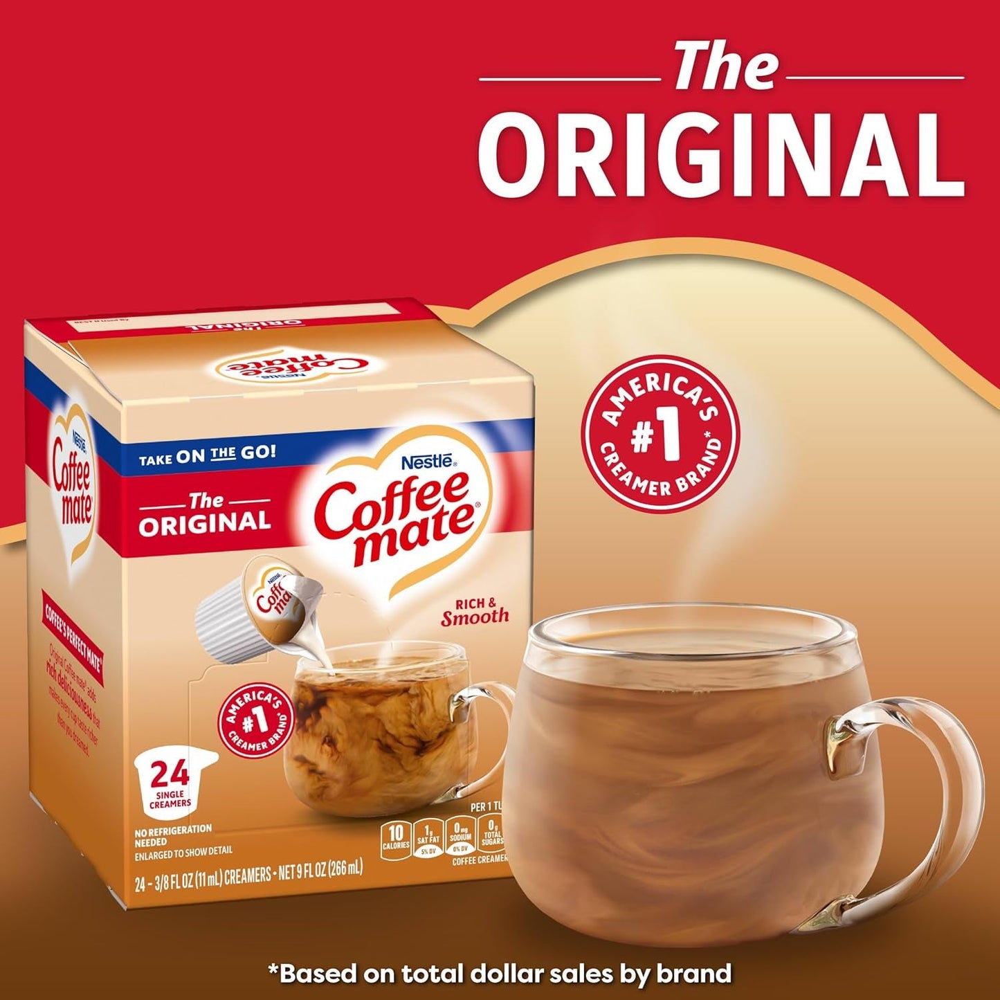 Nestlé Coffee-Mate Original Flüssige Kaffeesahne (24x11ml) US-import!