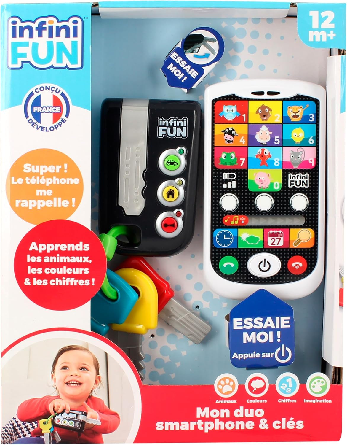 My Duo High-Tech Phone + Key – Velmi realistický telefon a klíč. - Hračka pro více výukových projektů od 12 měsíců Bebe Naty Shop Toys Výchozí název