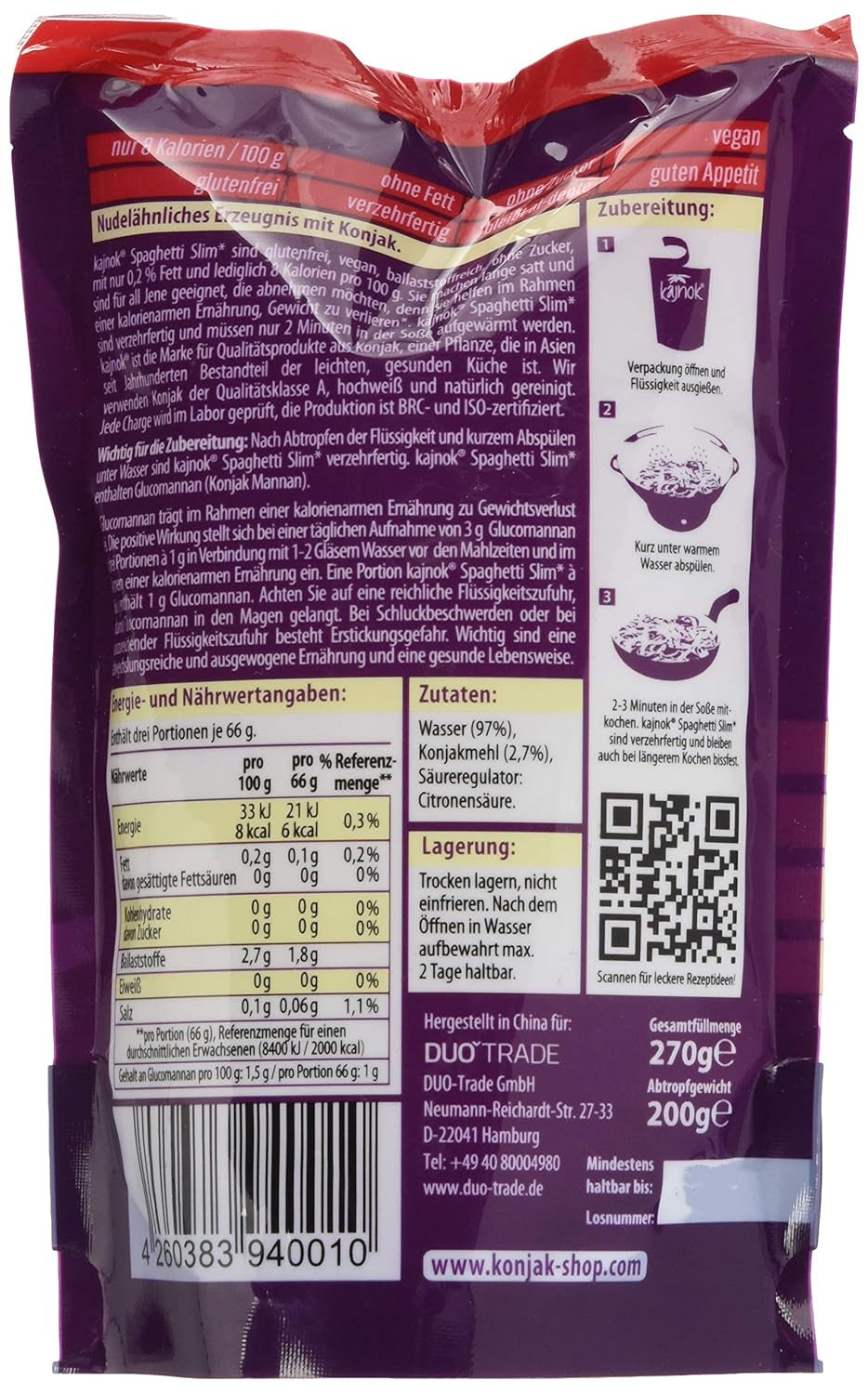 Tenké veganské špagety, 200 g