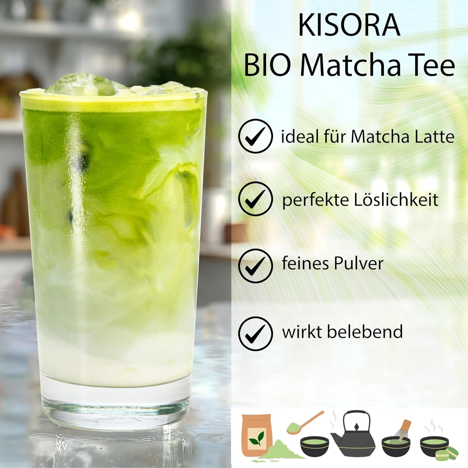 Ceremoniální Matcha BIO kvalita 100G zelený čaj 100% organický zelený čaj Matcha prášek