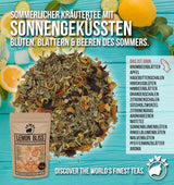 Nananatura Original LEMON BLISS TEA 85G | Ovocný a osvěžující letní bylinkový čaj | Jako studený čaj, ledový čaj nebo klasický horký | S květy, listy a na slunci vyzrálými bobulemi | Žádný cukr