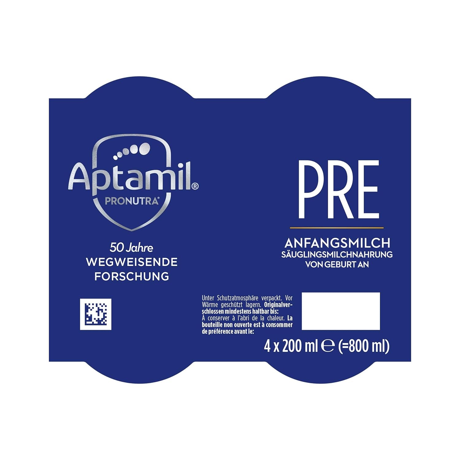 Aptamil Pronutra Pre - Kojenecká výživa od narození - S rostlinnými oleji, bez palmového oleje - 6 x 4 x 200 ml (4800 ml)