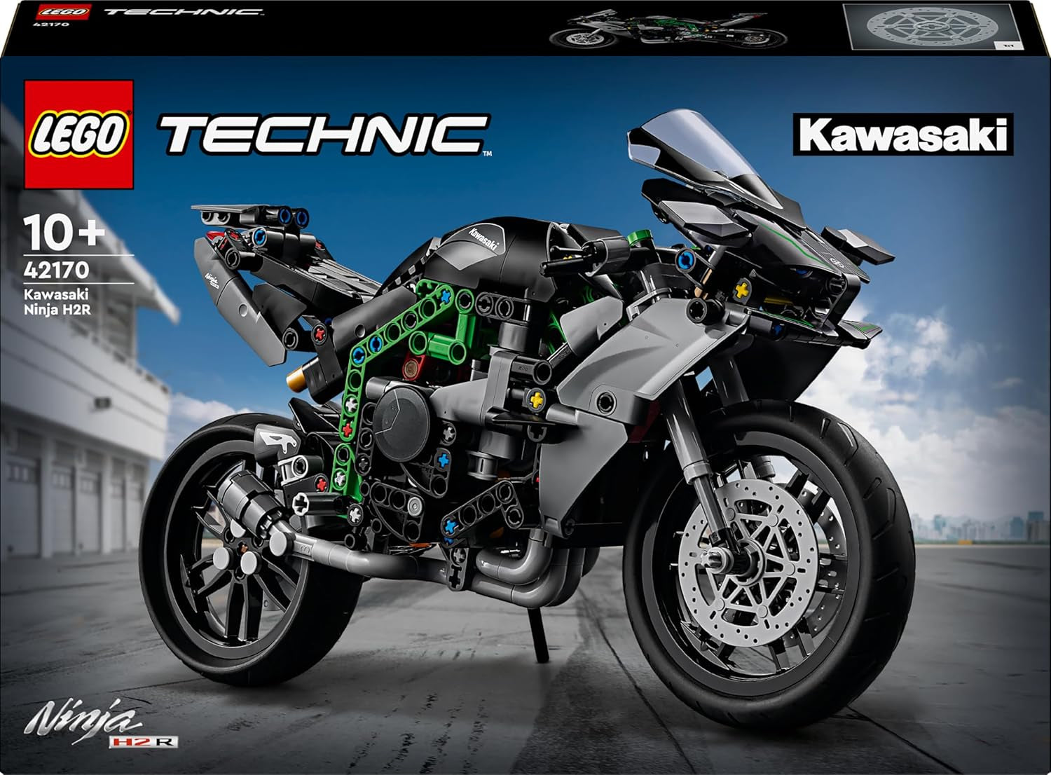 LEGO Technic Kawasaki Ninja H2R Motocykl, Děti a dospělí Dárek k narozeninám, Dekorace, Hračka, Model pro chlapce a dívky Věk 10+ 42170 Stavebnice Besuche den LEGO-Store