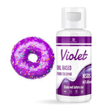 Fettlösliche Lebensmittelfarbe Für Schokolade - 60 ml Ölbasis Lebensmittelfarben Für Fondant, Torten Dekoration, Backen - Flüssige potravinářské barvivo pro kakaové máslo, máslový krém, Kuchen (Schwarz) Naty Shop Violett